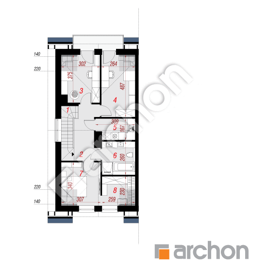 Dom pod ginkom 21 (GB) | <span class="translation_missing" title="translation missing: sk.products.print_pages.projections.poziom3">Poziom3</span>