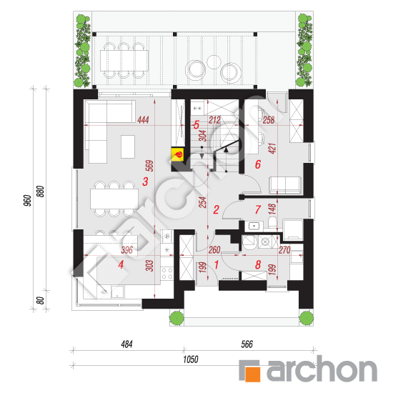 Dom pod agátom | <span class="translation_missing" title="translation missing: sk.products.print_pages.projections.poziom1">Poziom1</span>