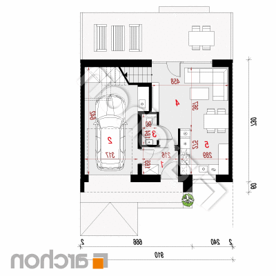 Dom uprostred buxusu 2 (GS) | Pôdorys prízemia 