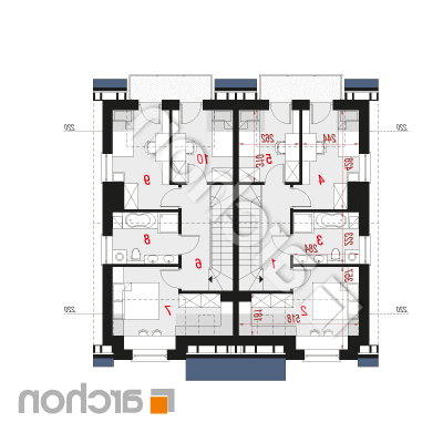 Dom pod ginkom 10 (R2) | Pôdorys podkrovia 