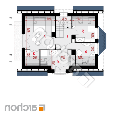 Dom pri koriandre 2 ver.2 | Pôdorys podkrovia 