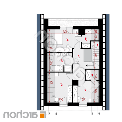 Dom pod hrabom 2 | Pôdorys podkrovia 