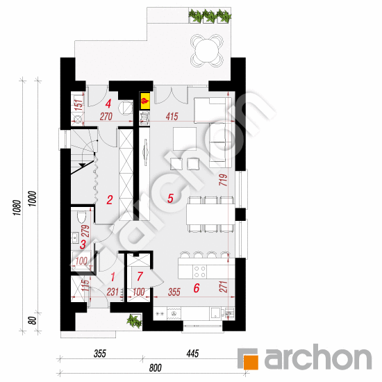 Dom pod hrabom 2 | <span class="translation_missing" title="translation missing: sk.products.print_pages.projections.poziom1">Poziom1</span>