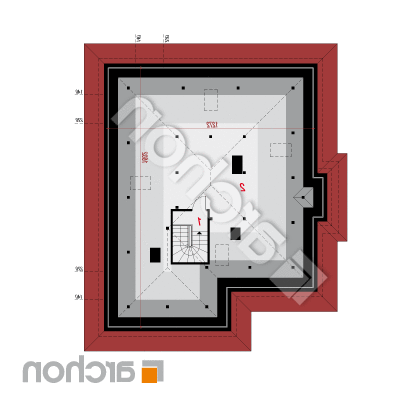 Dom v jonagoldách 2 | Pôdorys podkrovia 
